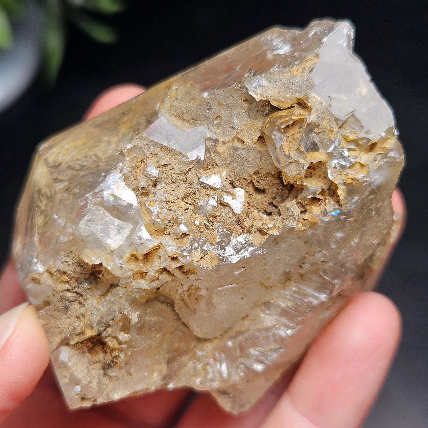 Skeletal Herkimer Diamond Quartz 152.27g, Growth Interference Terminated Herkimer Crystal from New York