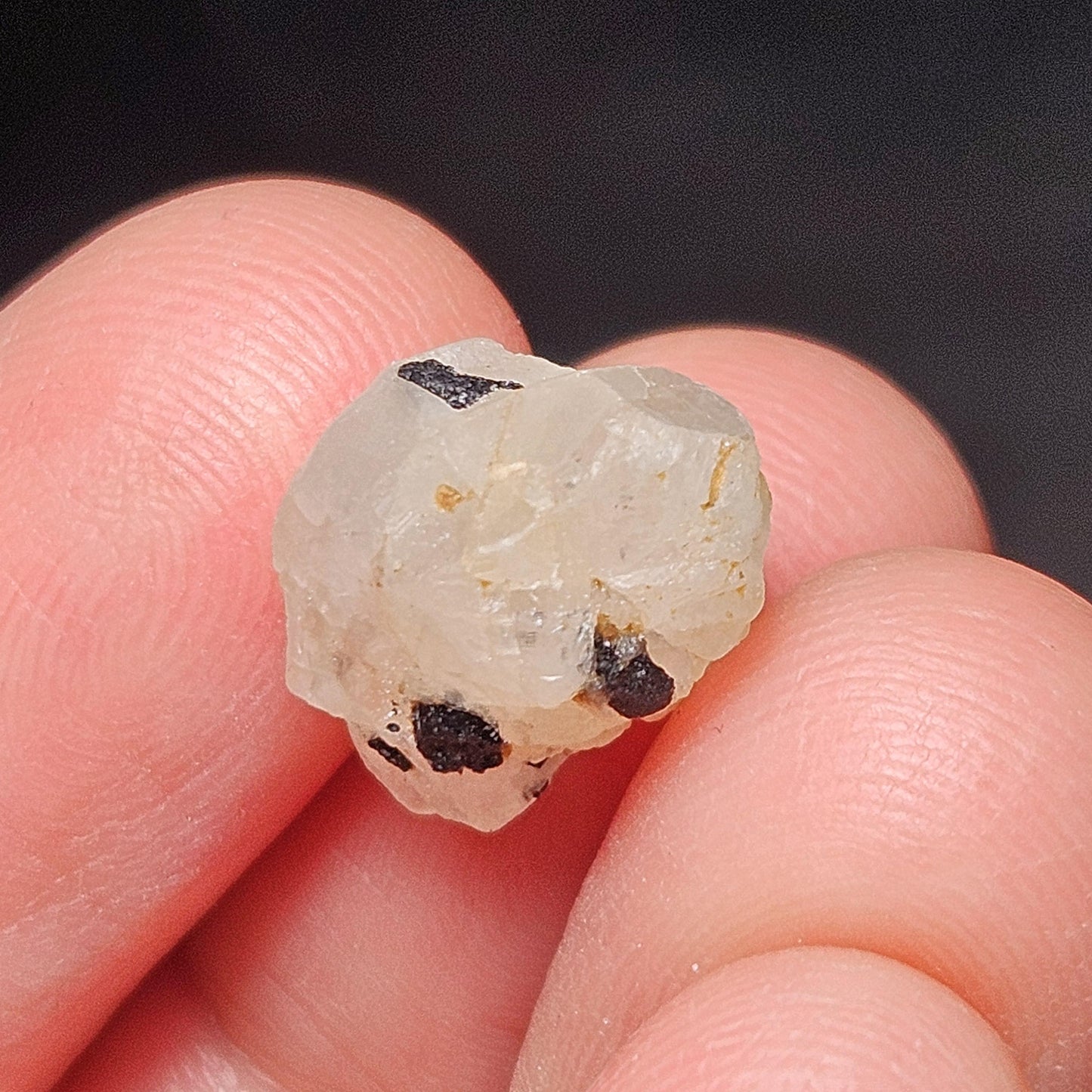 Phenacite Crystal with Black Tourmaline 9.30ct, Terminated Phenacite Specimen, Nigerian Phenakite Crystal