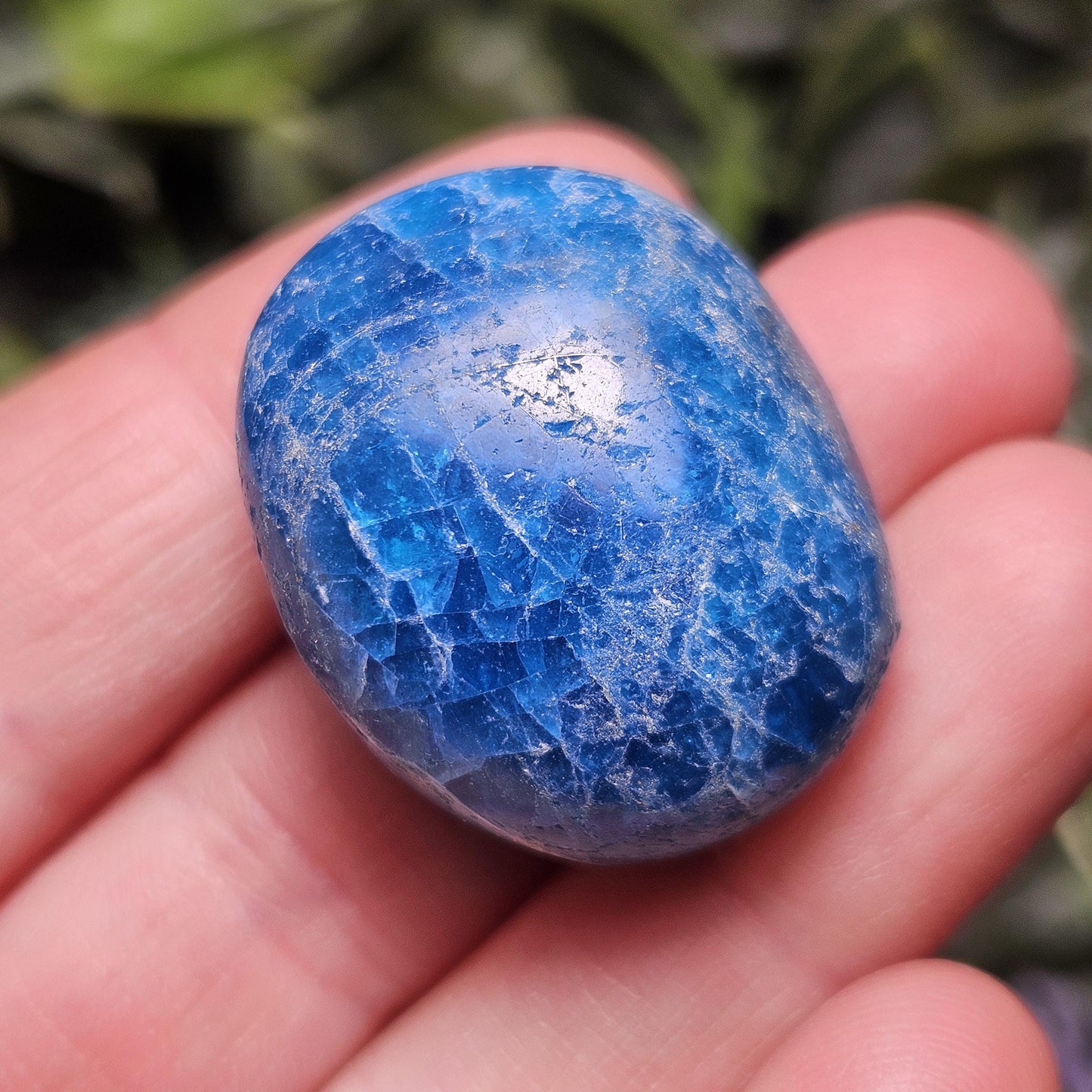 Blue Apatite Polished Crystal, Tumbled Blue Apatite, Polished Blue Apatite from Brazil