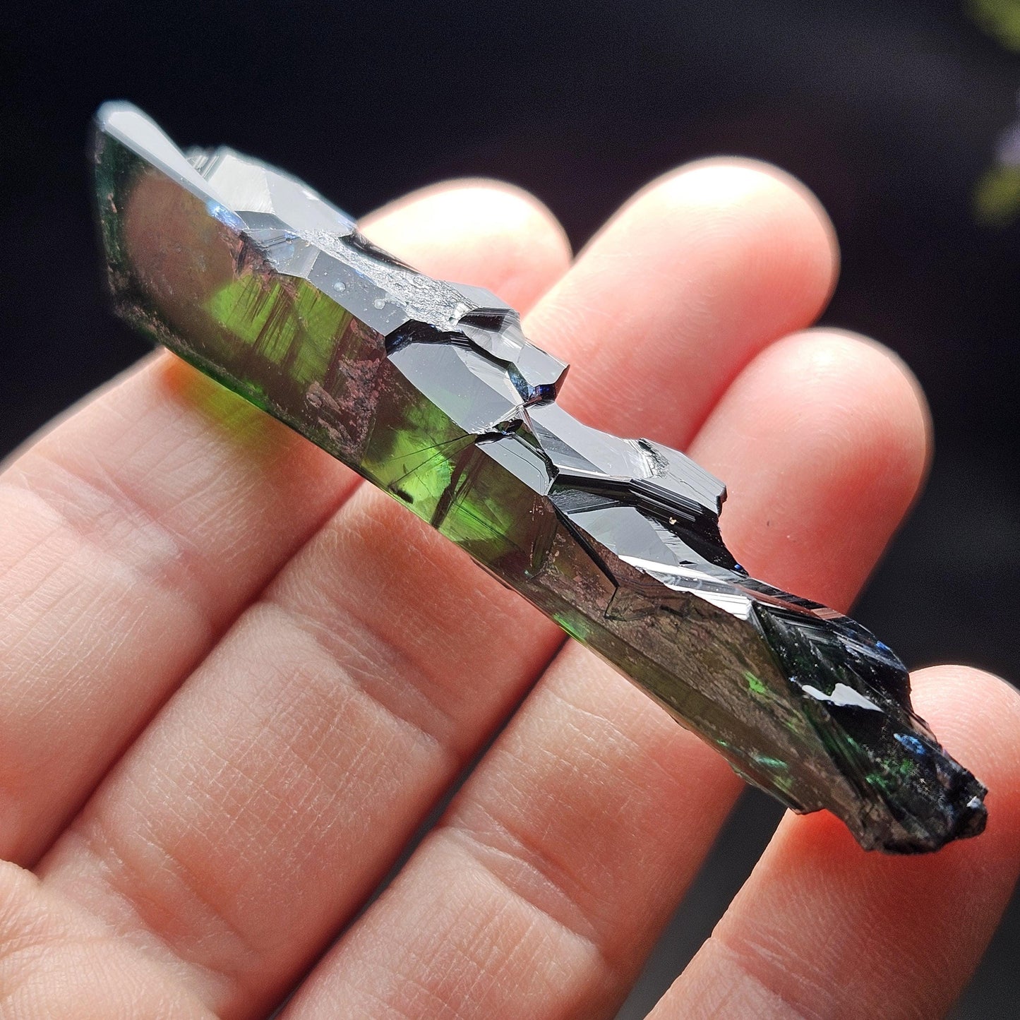 Vivianite Blade Crystal Specimen 14.50g, Terminated Vivianite Crystal, Raw Blue