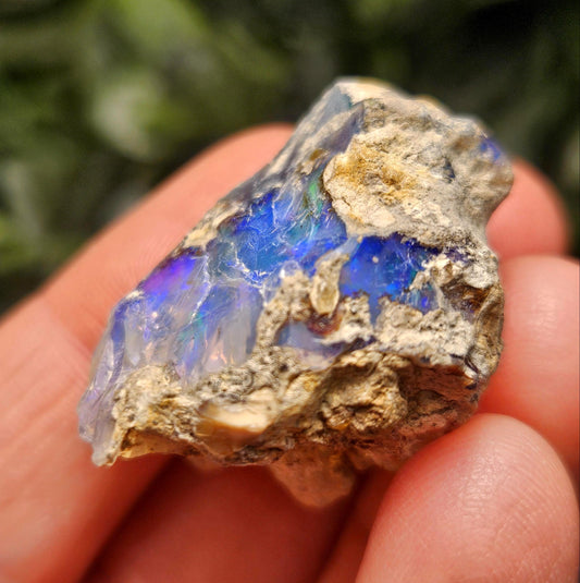 Blue Rainbow Opal Specimen 9.49g, Raw Opal Crystal, Blue Opal Gemstone