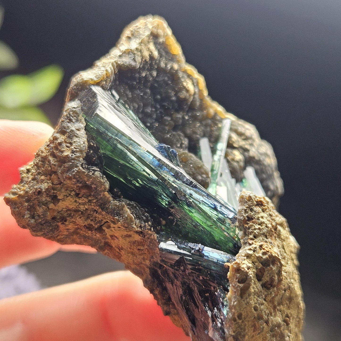 Vivianite Crystal Cluster 76.89g, Vivianite Specimen, Raw Blue