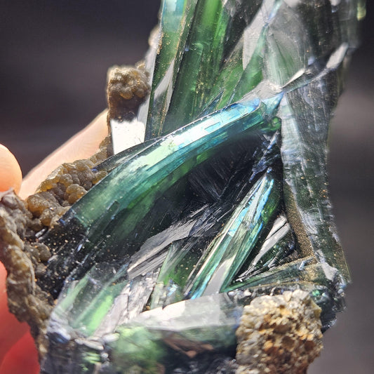Vivianite Crystal Cluster 90.55g, Vivianite Specimen, Raw Blue