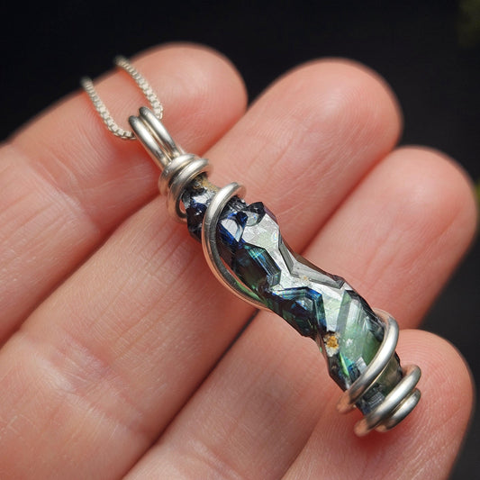 Vivianite Crystal Pendant, High Quality Terminated Specimen