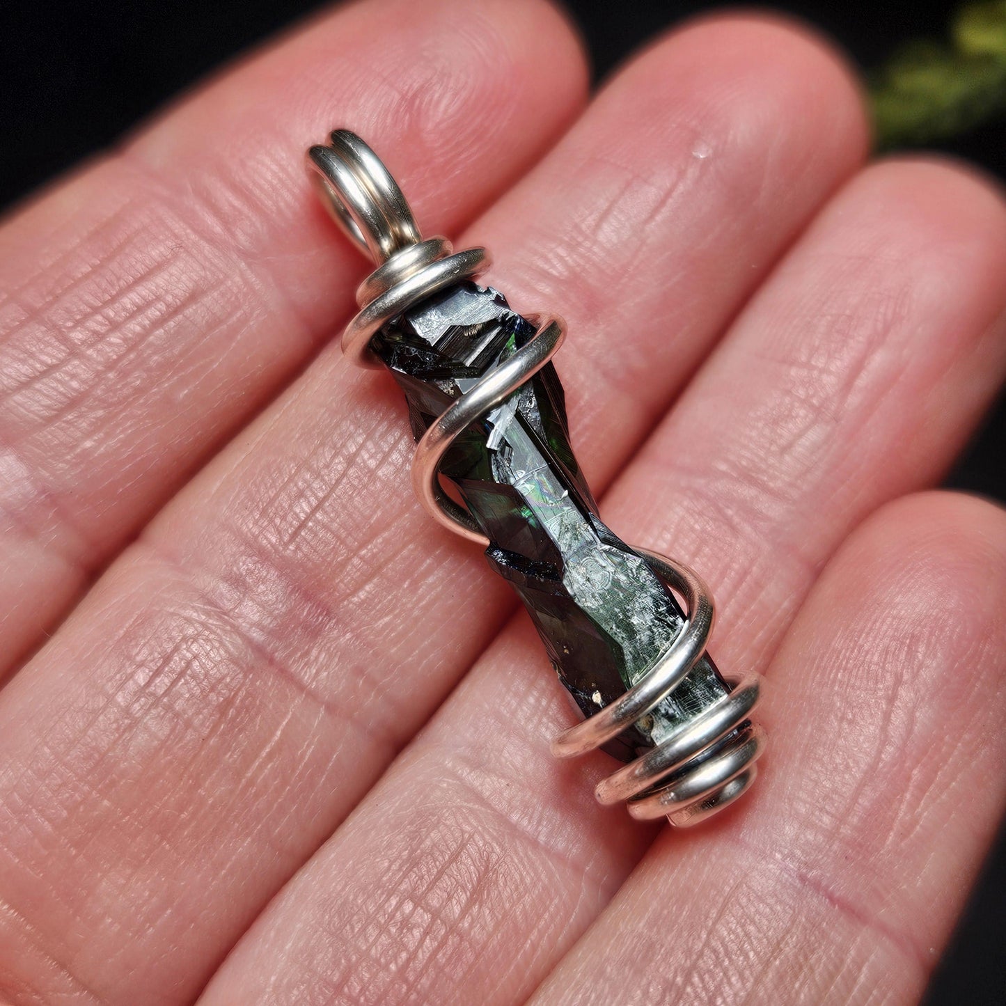 Vivianite Crystal Pendant, High Quality Terminated Specimen