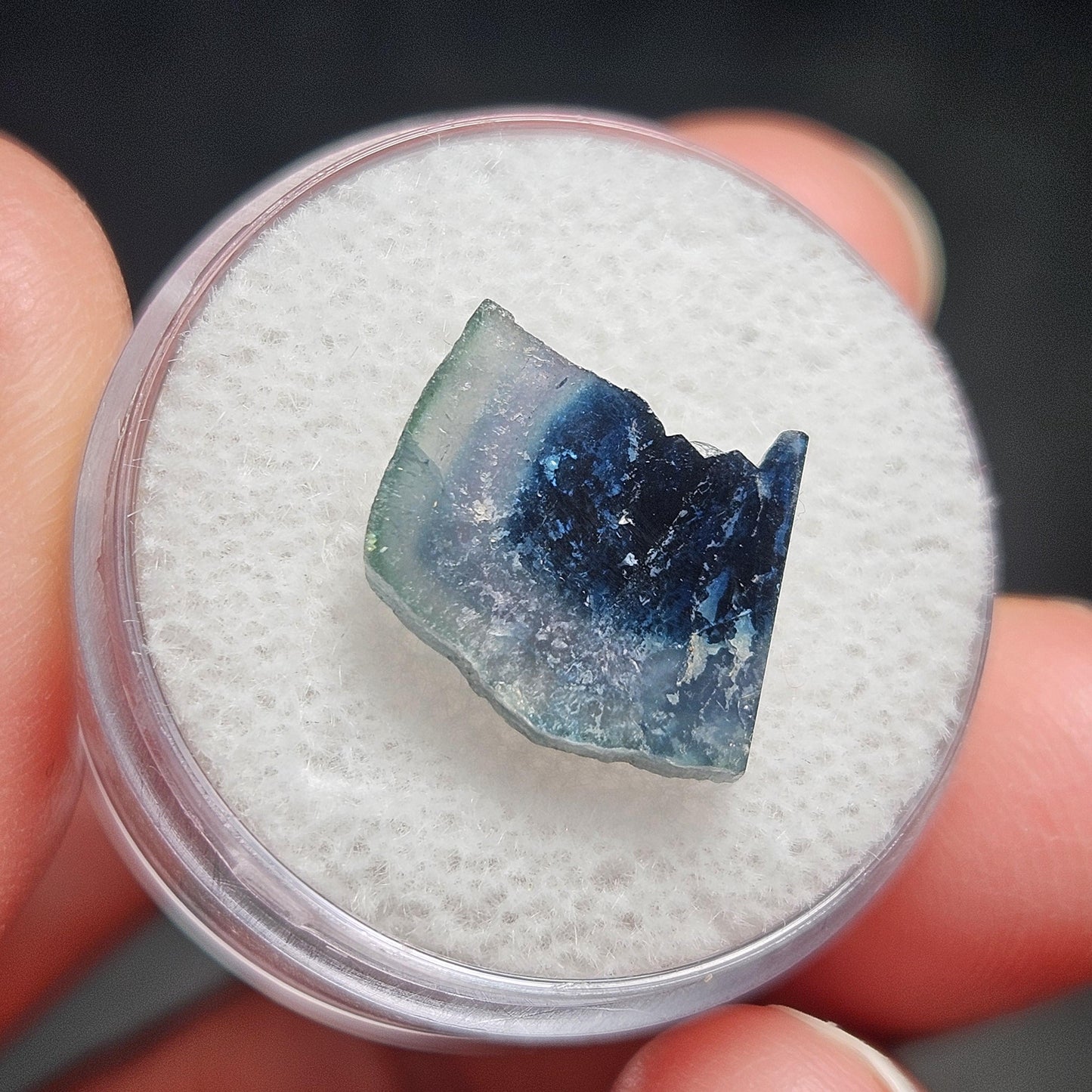 Blue Tourmaline Crystal Slice (5.8 carats)