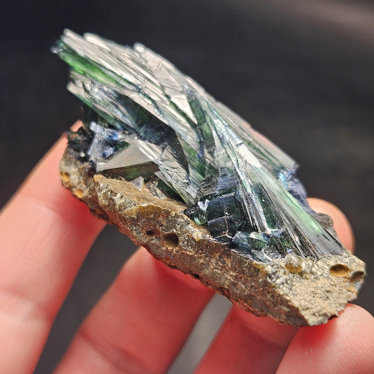 Vivianite Crystal Cluster 37.04g, Vivianite Specimen, Raw Blue