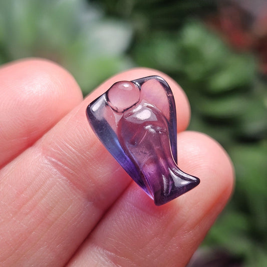 Miniature Crystal Angel Carving