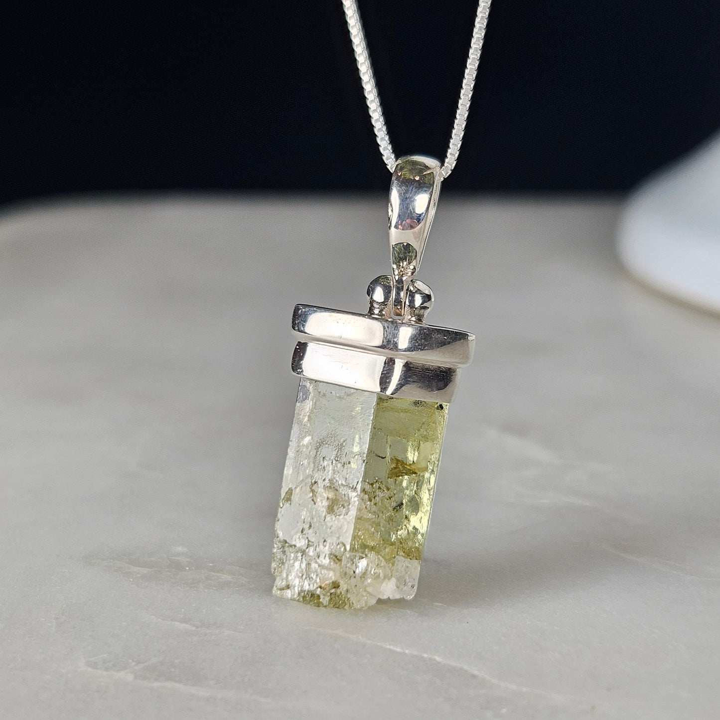 Heliodor Crystal Pendant 33x13mm