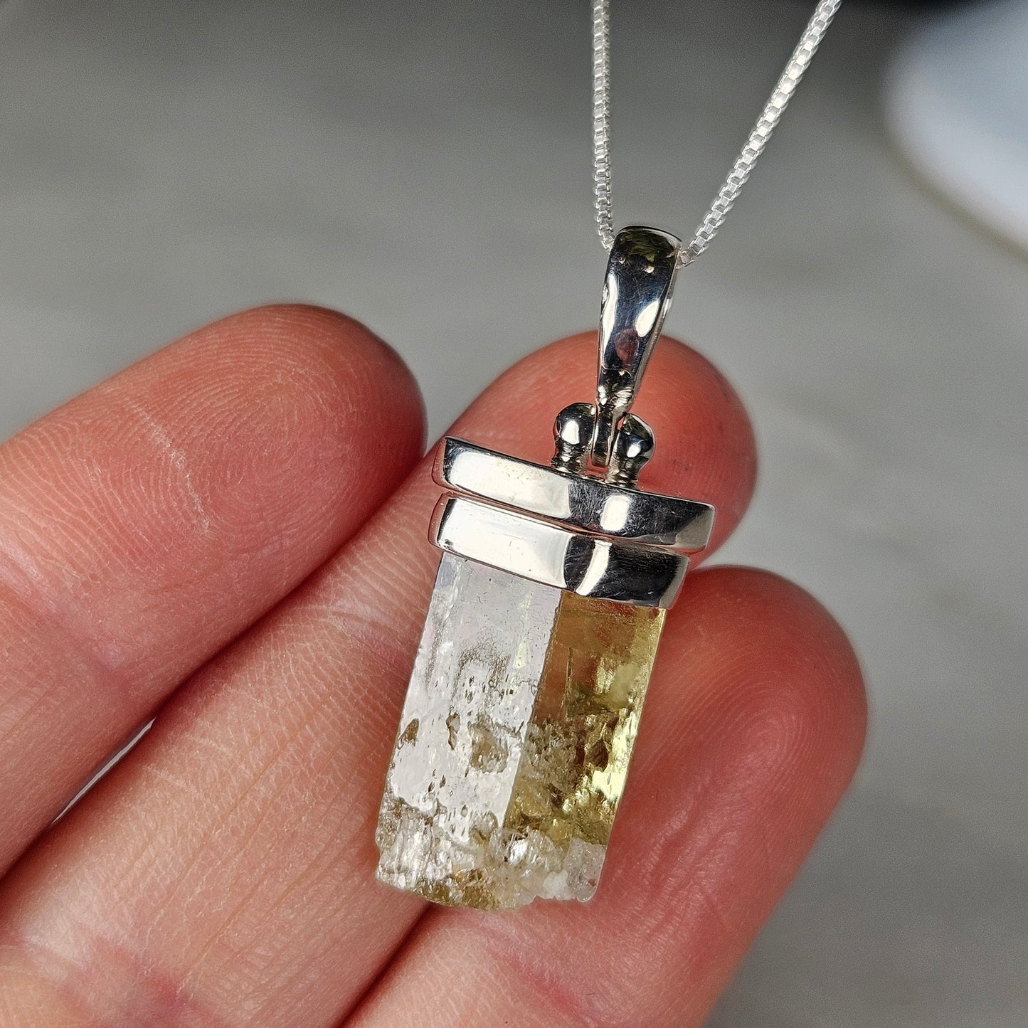 Heliodor Crystal Pendant 33x13mm