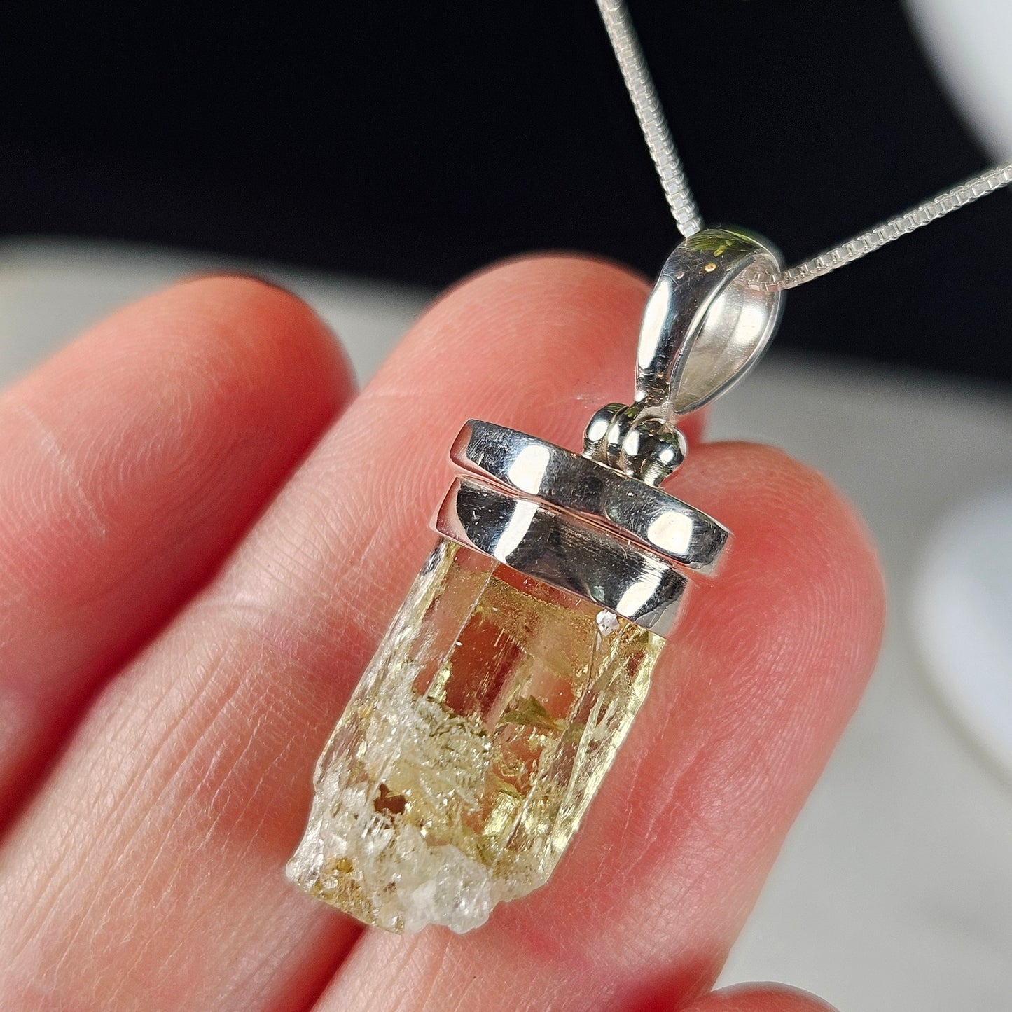 Heliodor Crystal Pendant 33x13mm