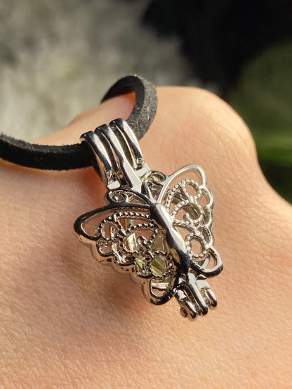 Moldavite Butterfly Pendant