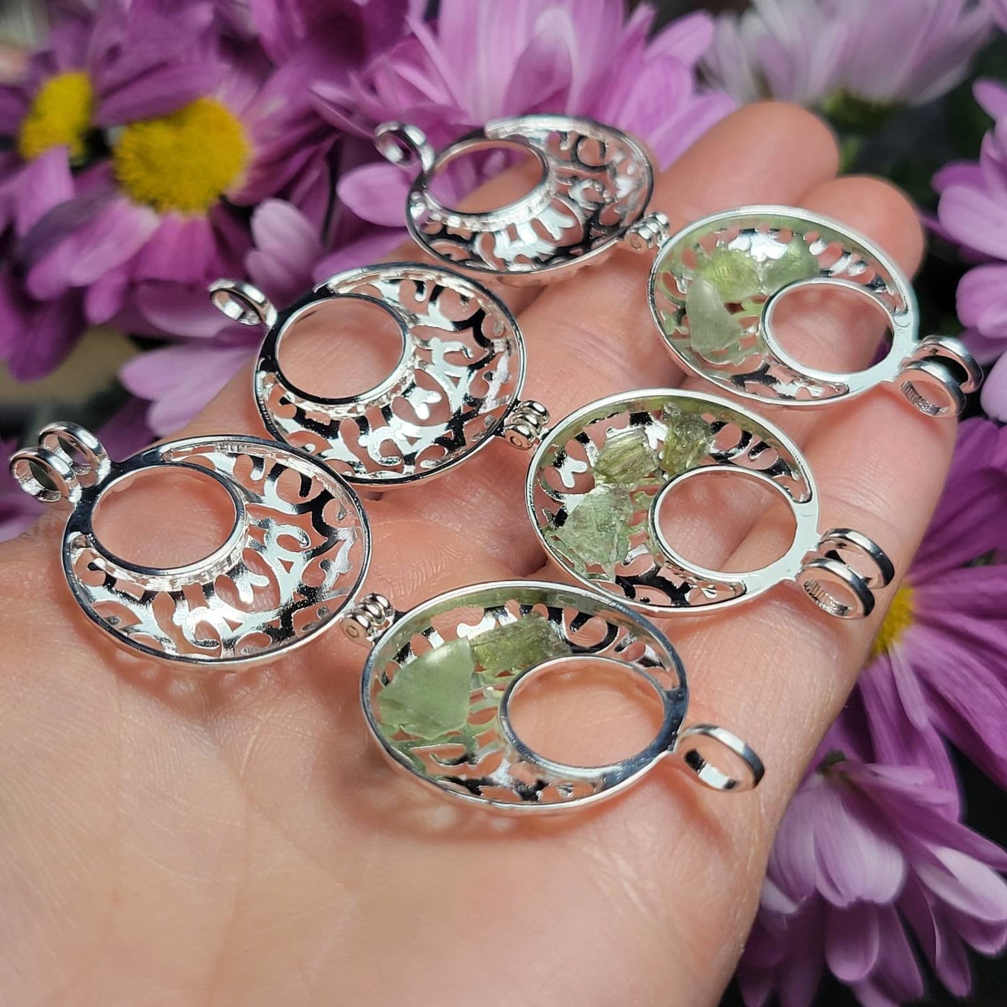 Moldavite Cage Pendant