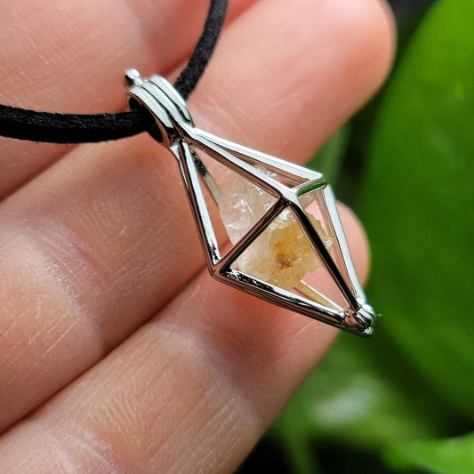 Herderite Stone Pendant, Sterling Silver Herderite Jewelry