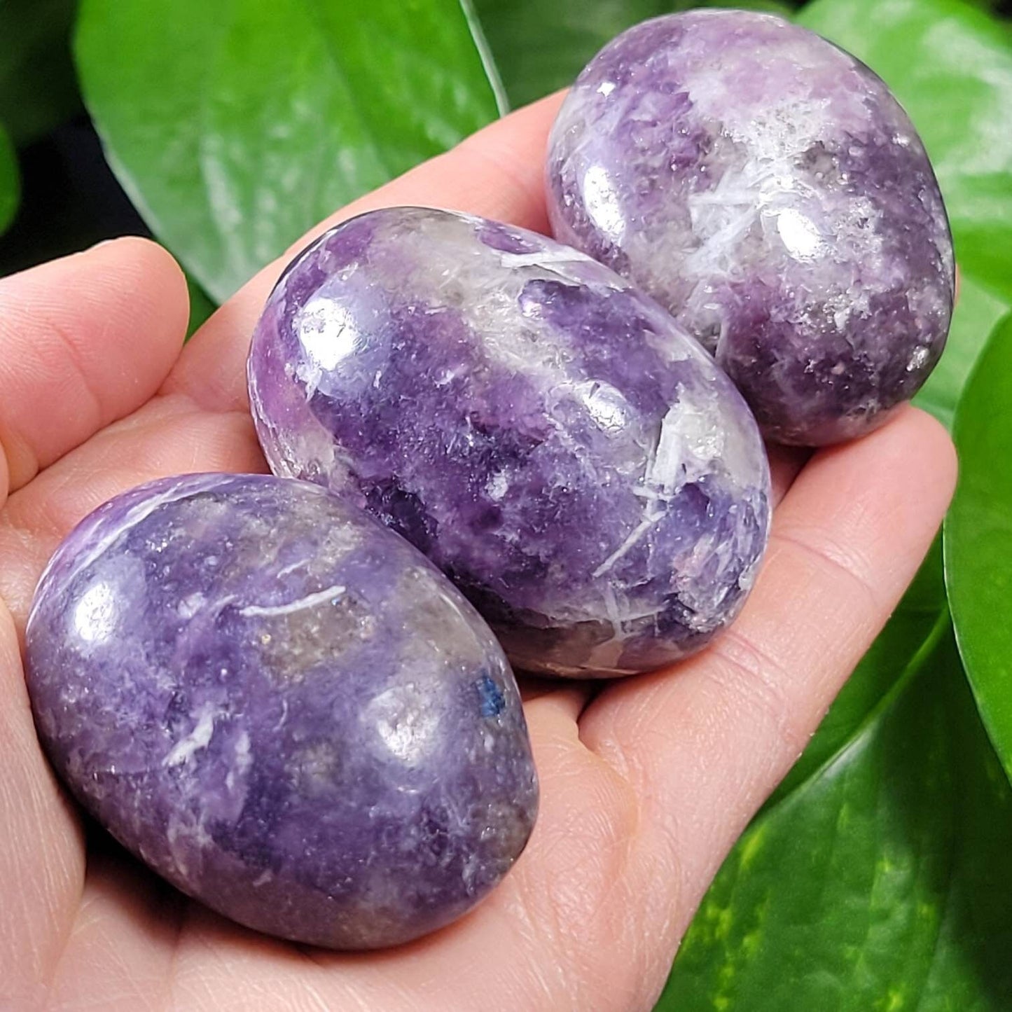 Lepidolite Palm Stone