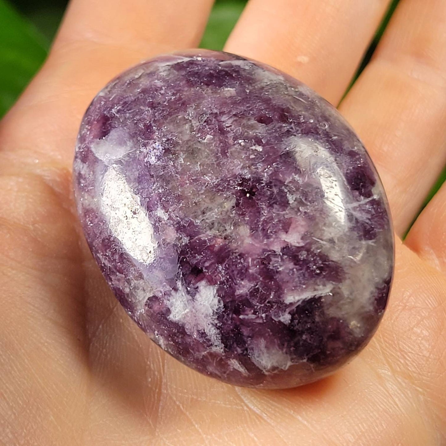 Lepidolite Palm Stone
