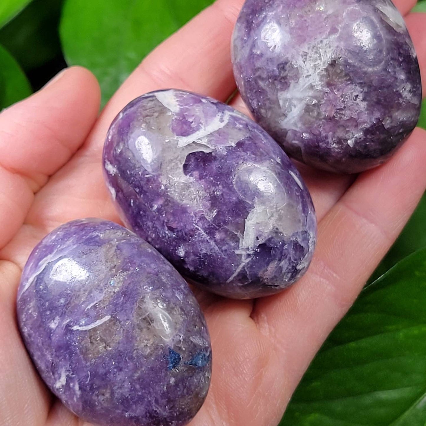 Lepidolite Palm Stone