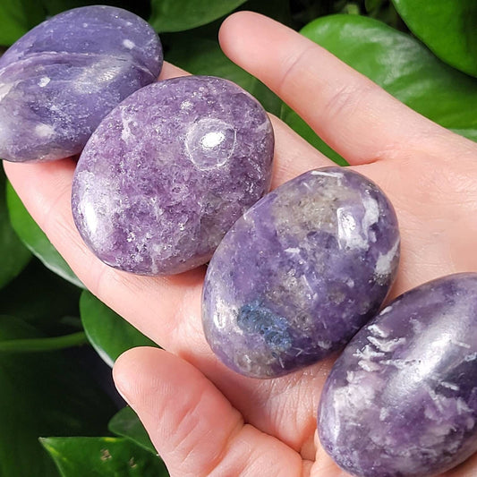 Lepidolite Palm Stone