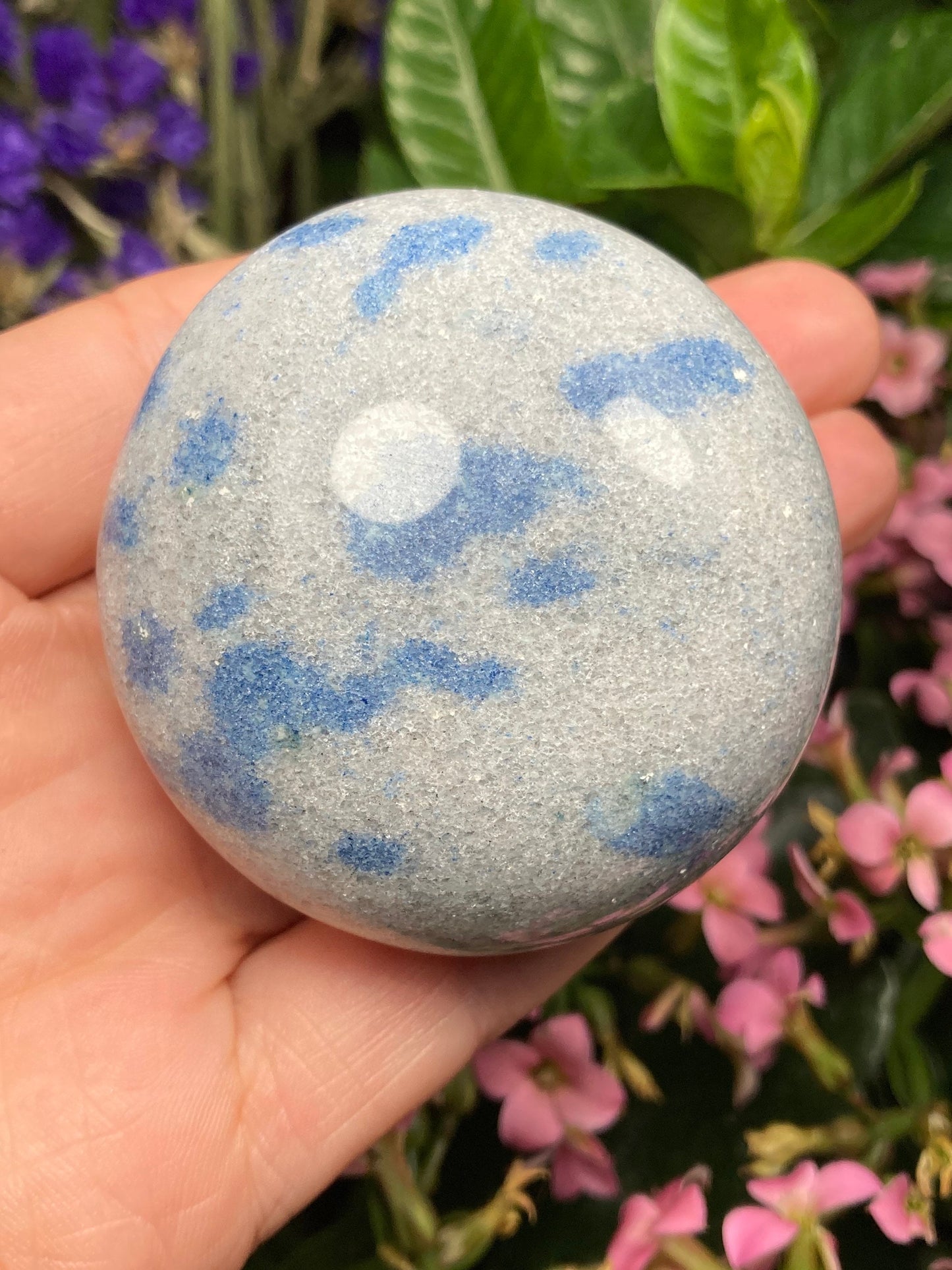 Blue Manganese in Quartz