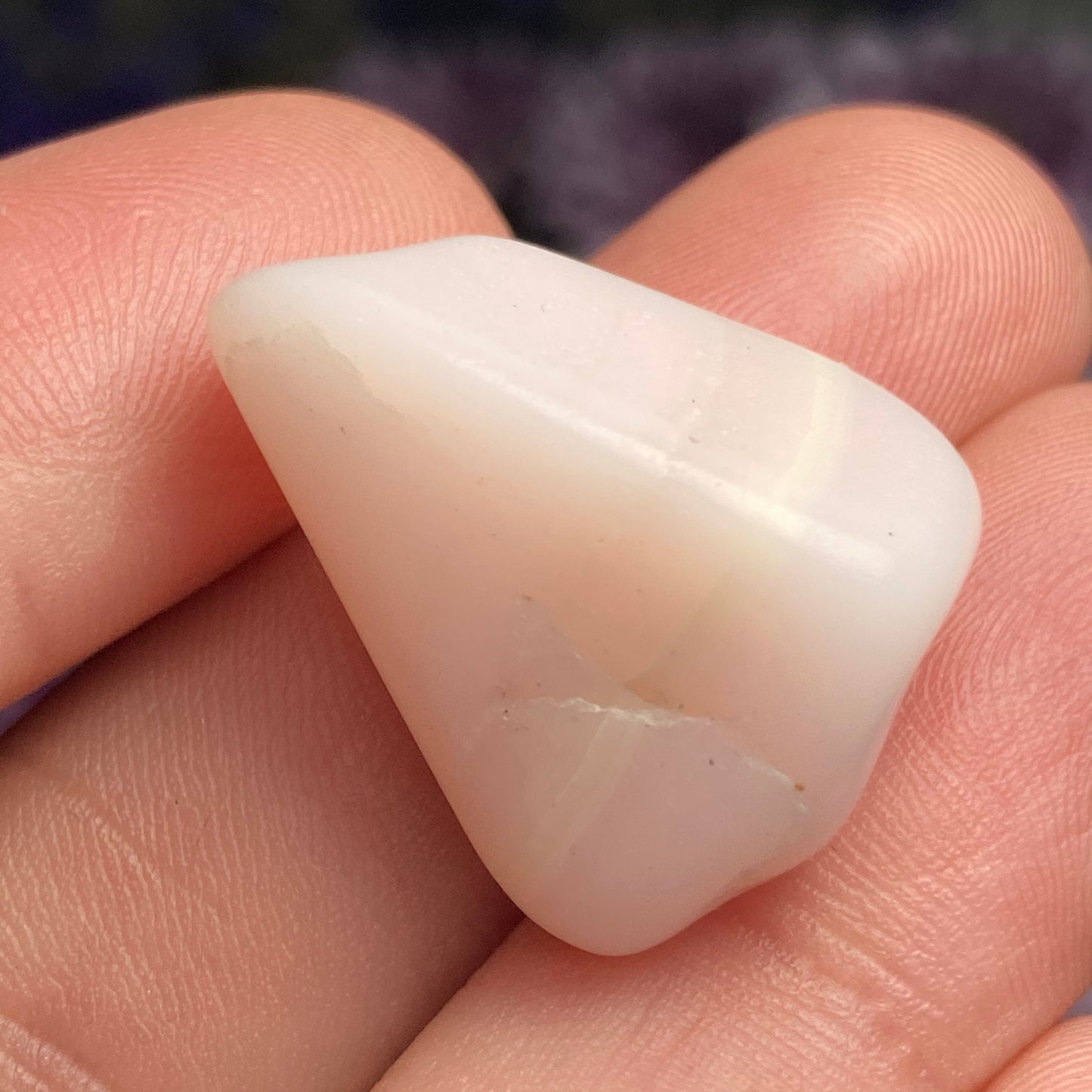 Pink Mangano Calcite Crystal, UV Reactive Specimen, Tumbled Pink Calcite