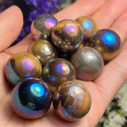 Angel Aura Tigers Eye Sphere