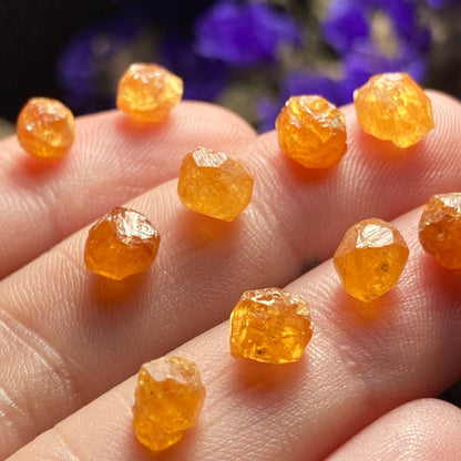 Spessartine Garnet Crystal from Tanzania, Tanzanian Orange Garnet Specimen