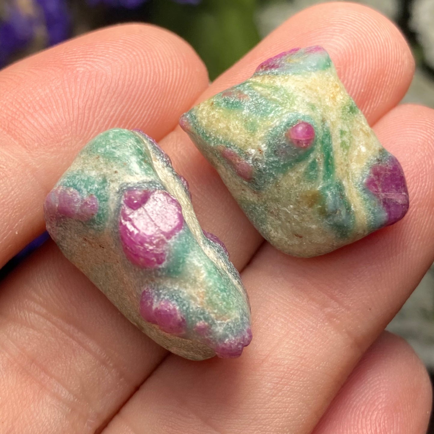 Ruby Crystal in Fuchsite, Tumbled Ruby Fuchsite