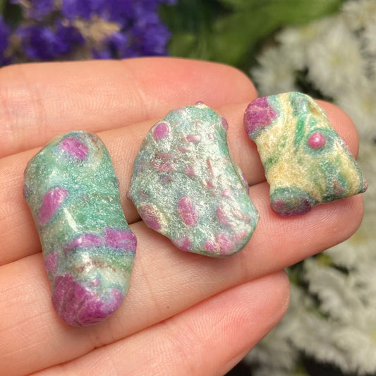 Ruby Crystal in Fuchsite, Tumbled Ruby Fuchsite