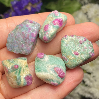 Ruby Crystal in Fuchsite, Tumbled Ruby Fuchsite