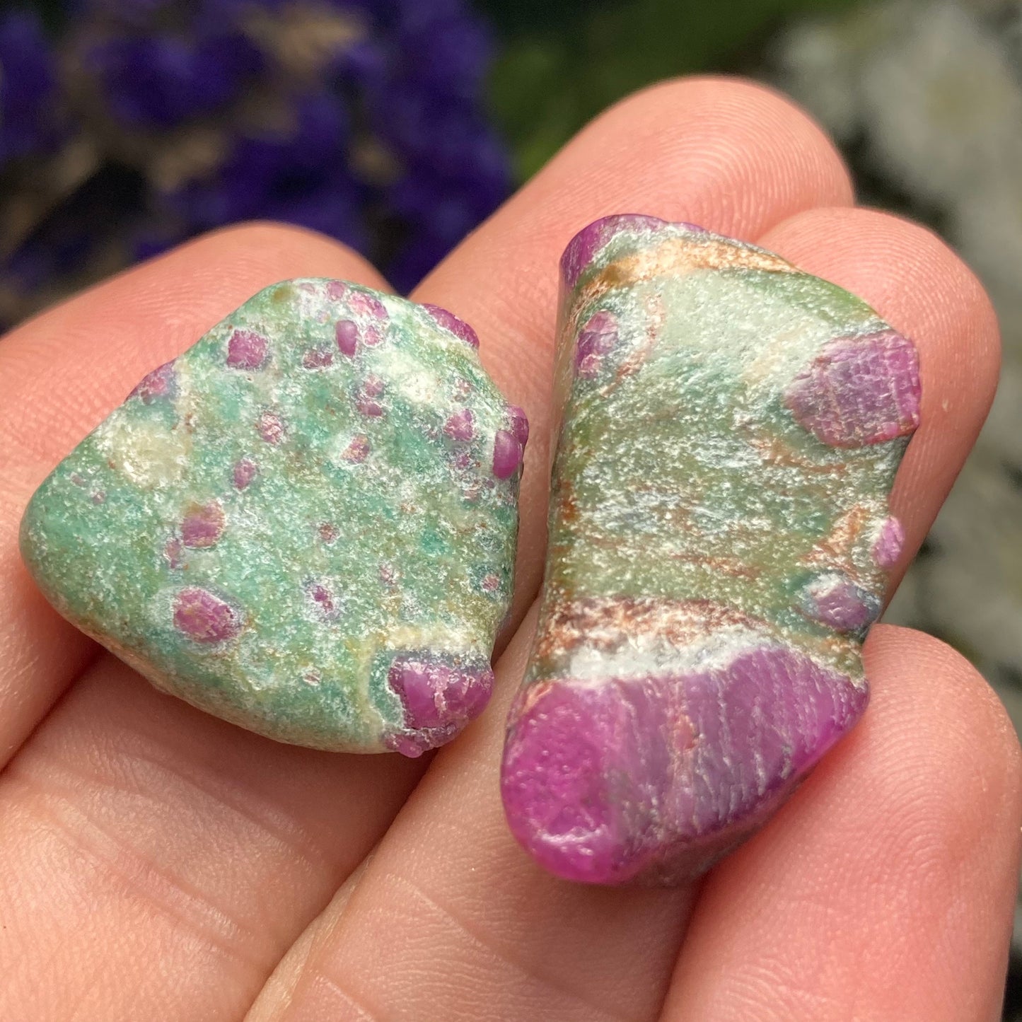 Ruby Crystal in Fuchsite, Tumbled Ruby Fuchsite