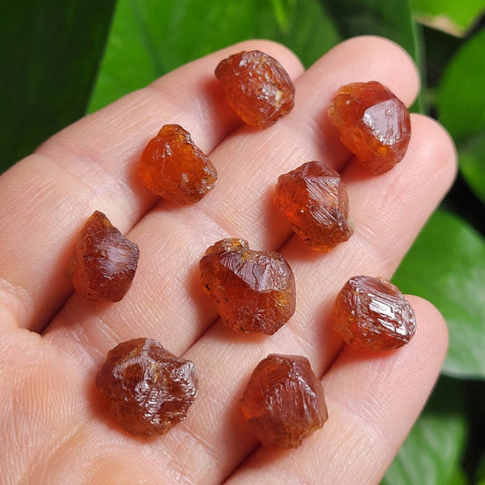 Etched Orange Garnet Crystal