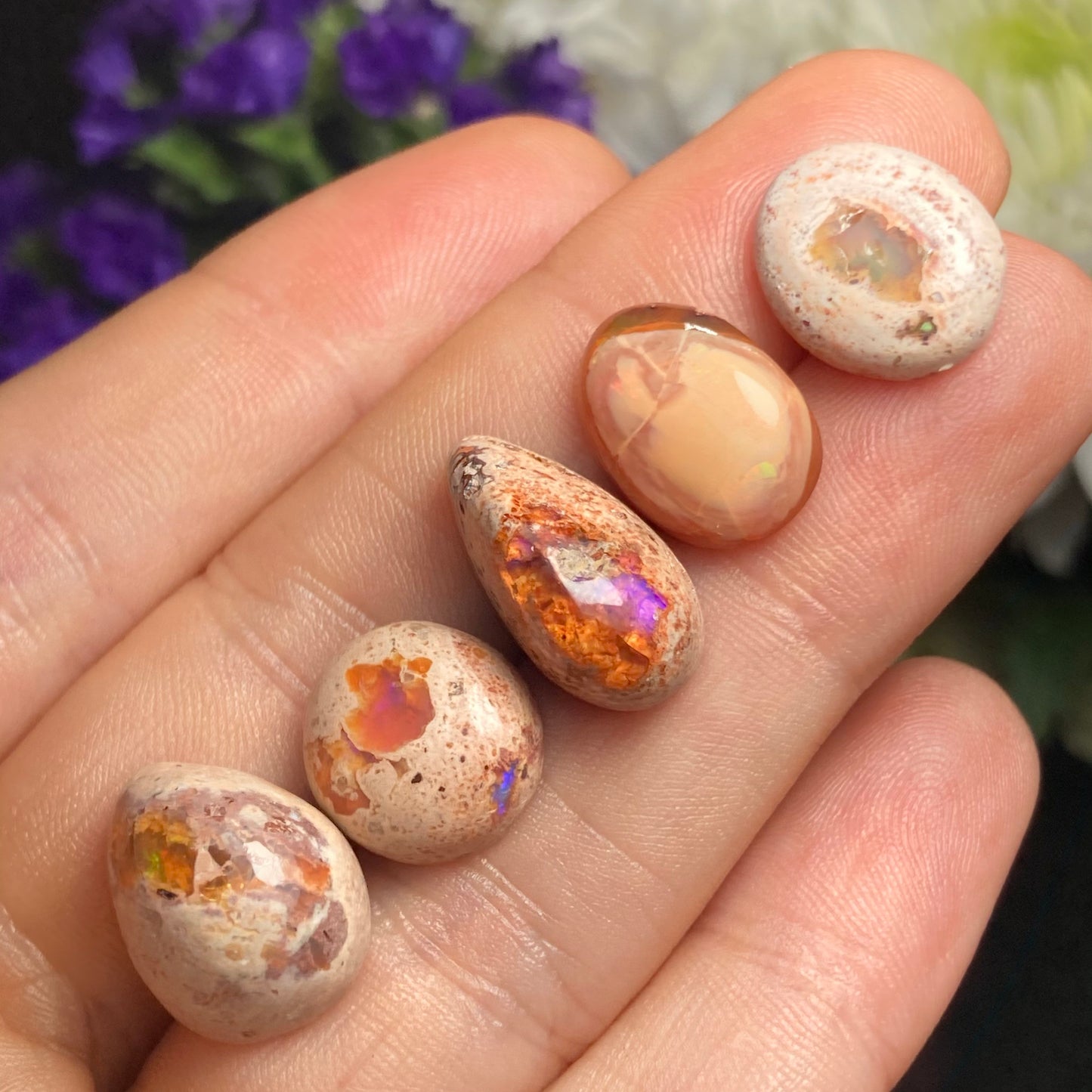 Mexican Fire Opal Crystal, Fire Opal Cabochon