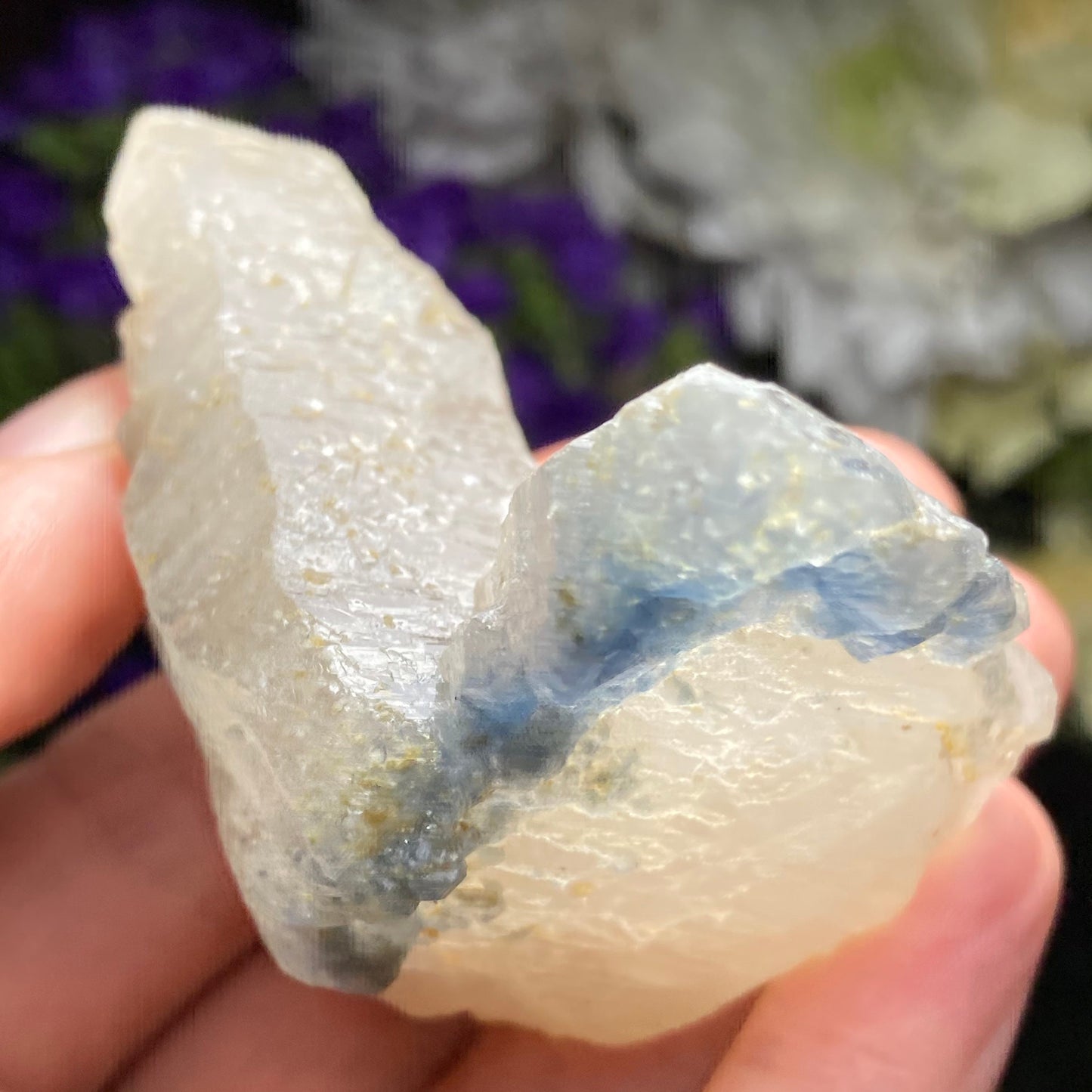 Blue Tourmaline in Quartz / Blue Tourmaline Crystal / Quartz with Tourmaline / Tourmaline Crystal / Tourmaline Quartz / Indicolite Quartz