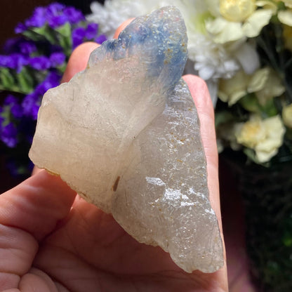 Blue Tourmaline in Quartz / Blue Tourmaline Crystal / Quartz with Tourmaline / Tourmaline Crystal / Tourmaline Quartz / Indicolite Quartz