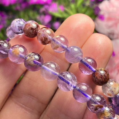 Super 7 Quartz Crystal Bracelet (6mm Beads), Super Seven Crystal Bracelet