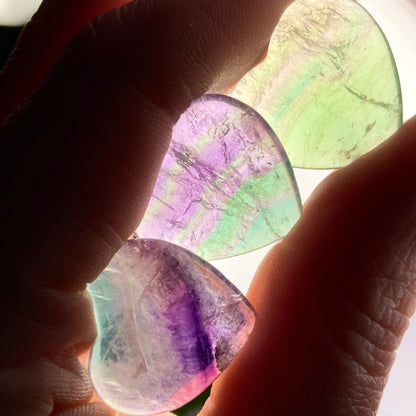 Rainbow Fluorite Heart