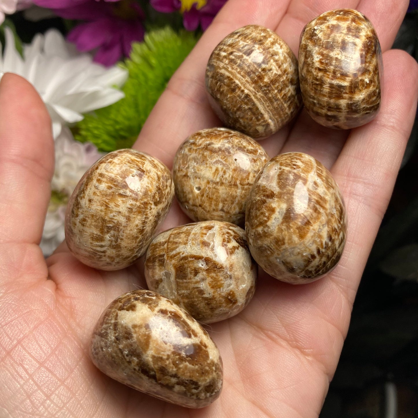 Brown Aragonite Tumbled Crystal from Peru (1"), Polished Aragonite Stone Specimen