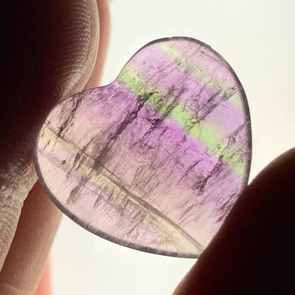 Rainbow Fluorite Heart