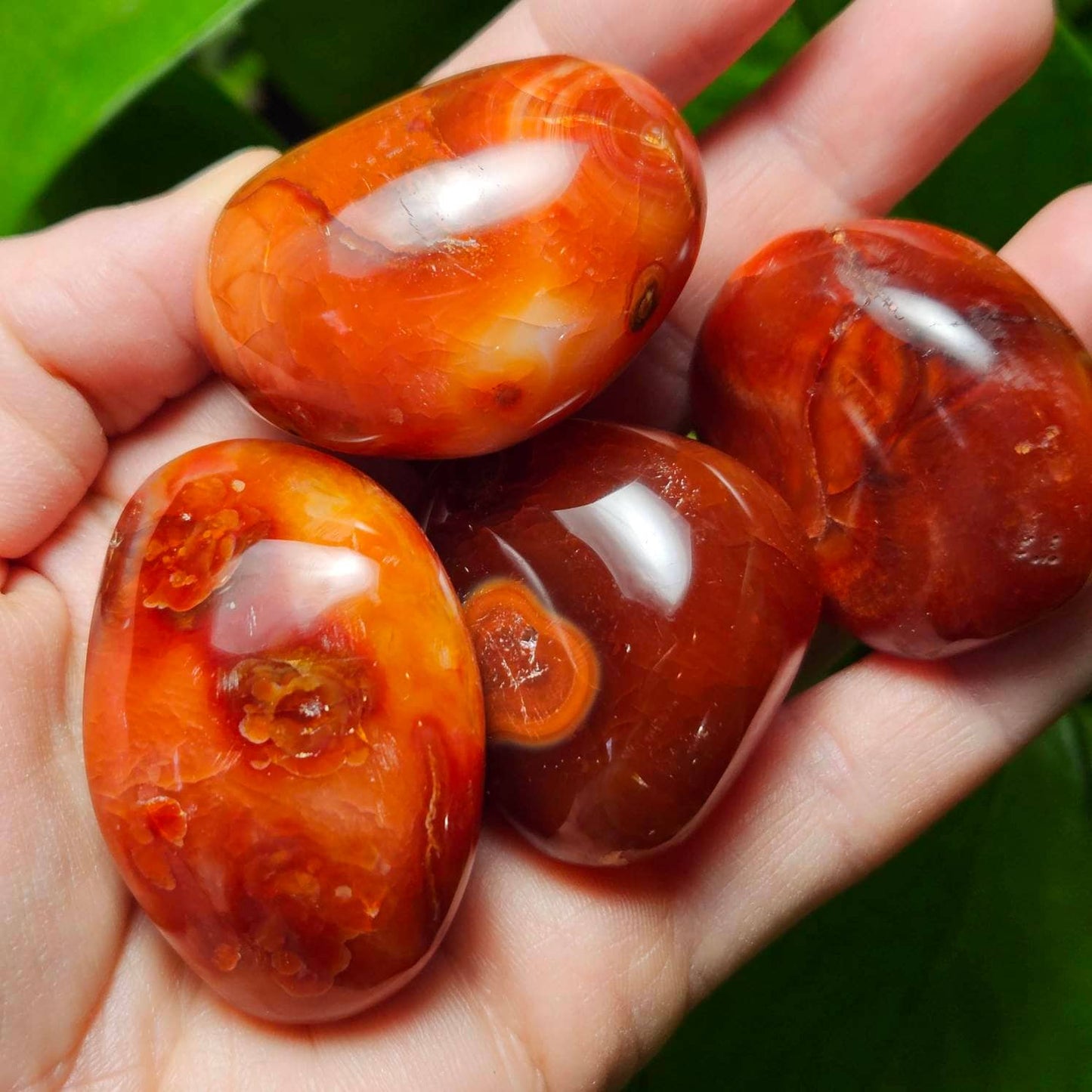 Carnelian Palm Stone