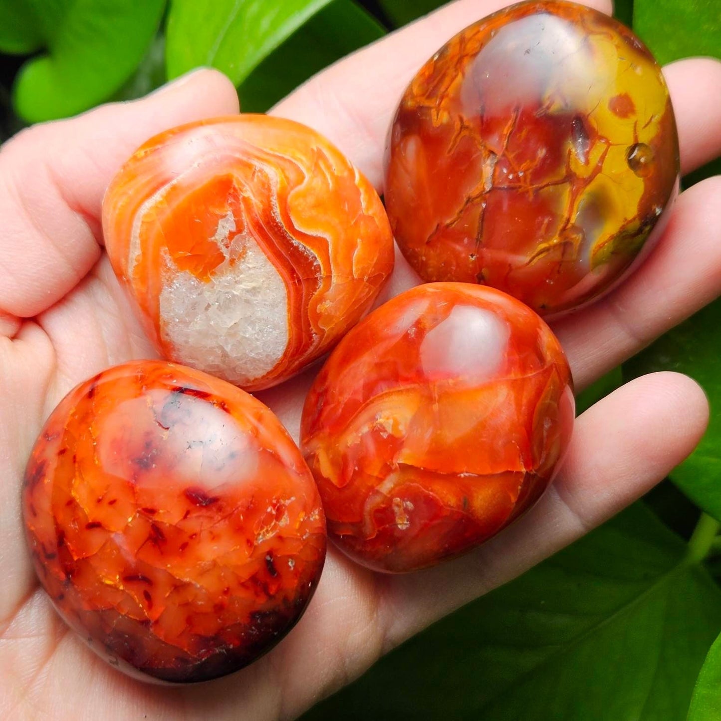 Carnelian Palm Stone