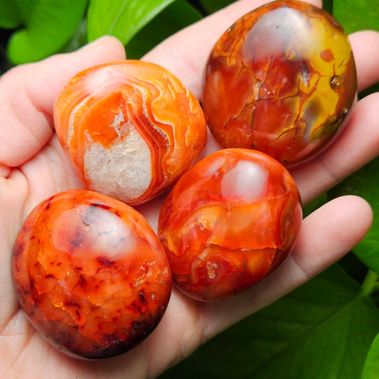 AA Carnelian Palm Stone