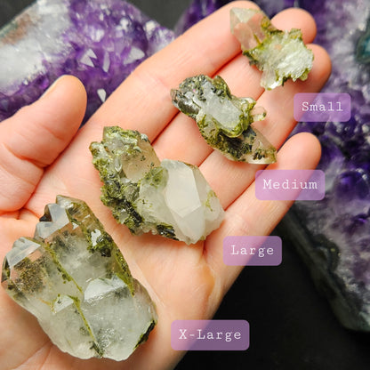 Epidote Quartz Cluster, Himalayan Crystal