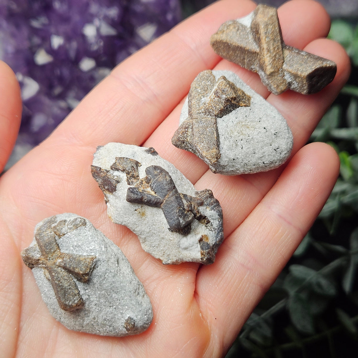 Raw Staurolite Crystal, Natural Fairy Cross Stone Specimen