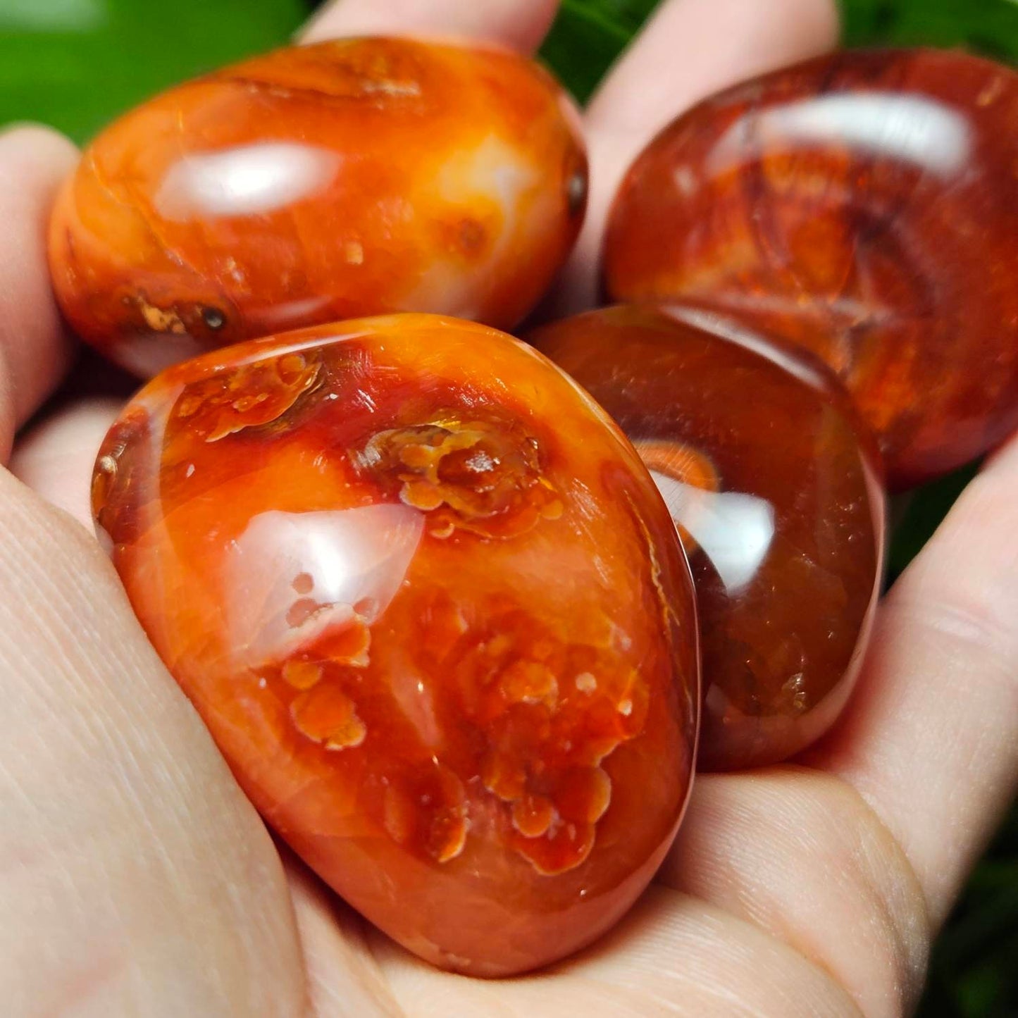 Carnelian Palm Stone