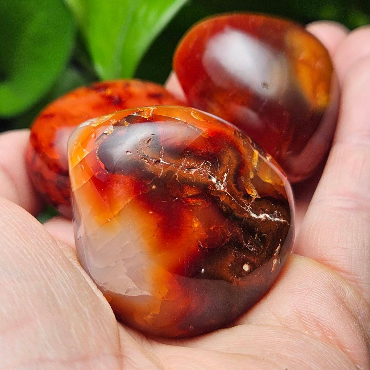 Carnelian Palm Stone