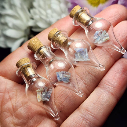 Jeremejevite Crystals in Glass Jar