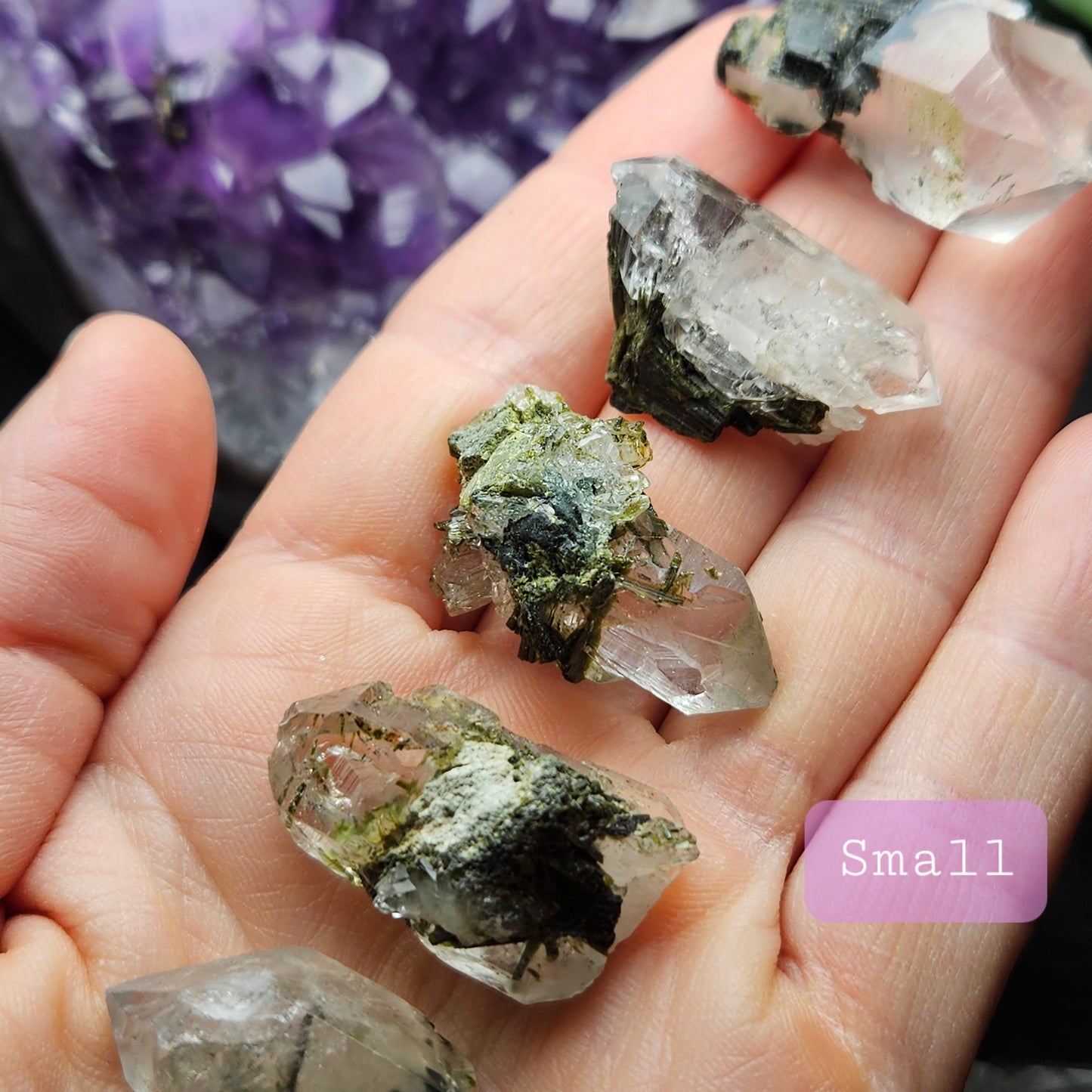 Epidote Quartz Cluster, Himalayan Crystal