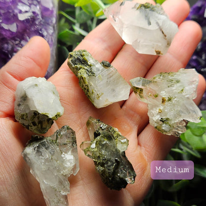Epidote Quartz Cluster, Himalayan Crystal