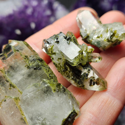 Epidote Quartz Cluster, Himalayan Crystal