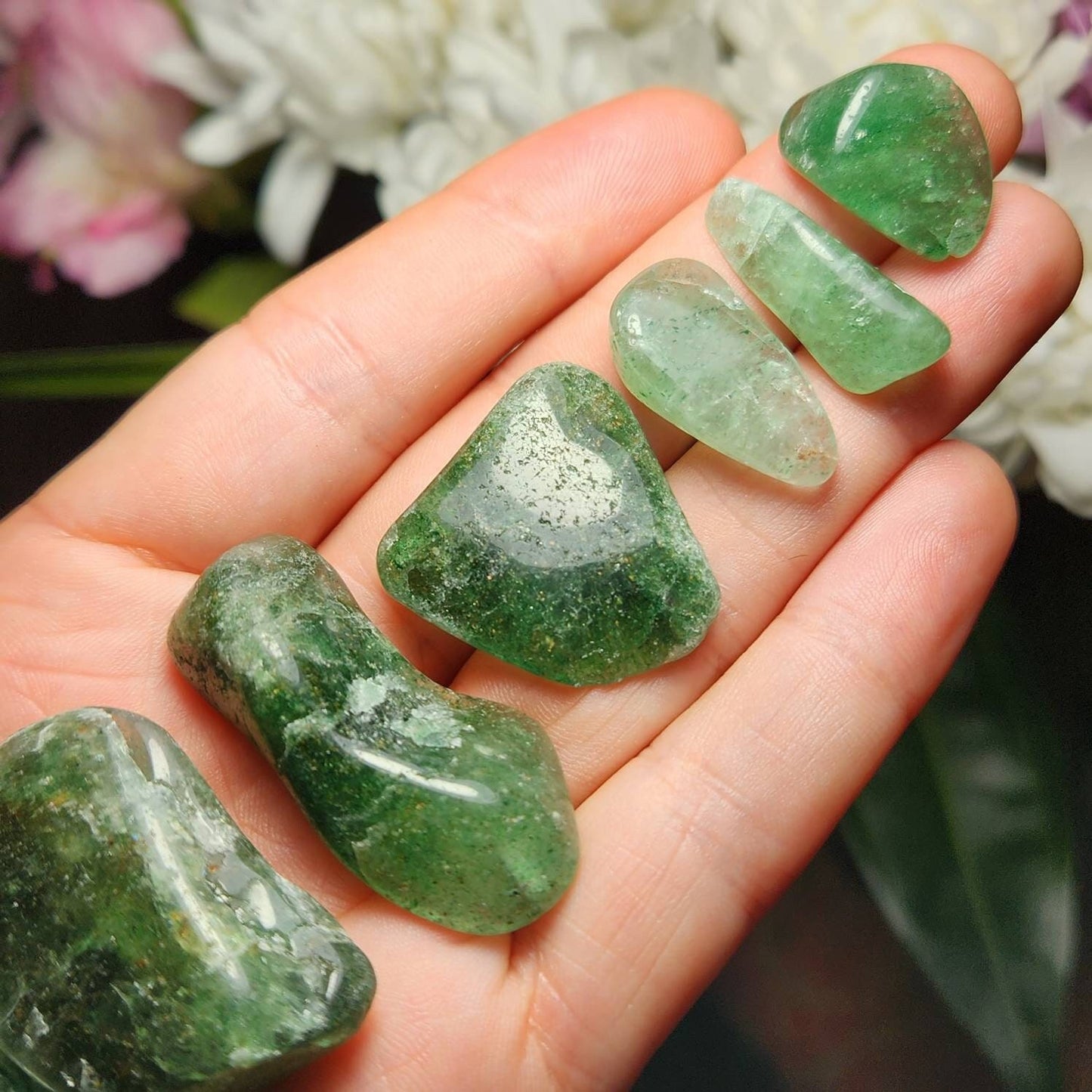 Green Strawberry Quartz Crystal